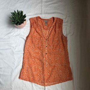 Banana Republic Factory Orange sleeveless blouse